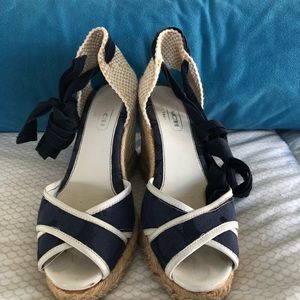 Vintage Coach Ankle Tie Espadrilles